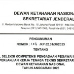 Jadwal Seleksi Kompetensi Pengadaan Pegawai Pemerintah Dengan Perjanjian Kerja Tenaga Teknis Setjen Wantannas